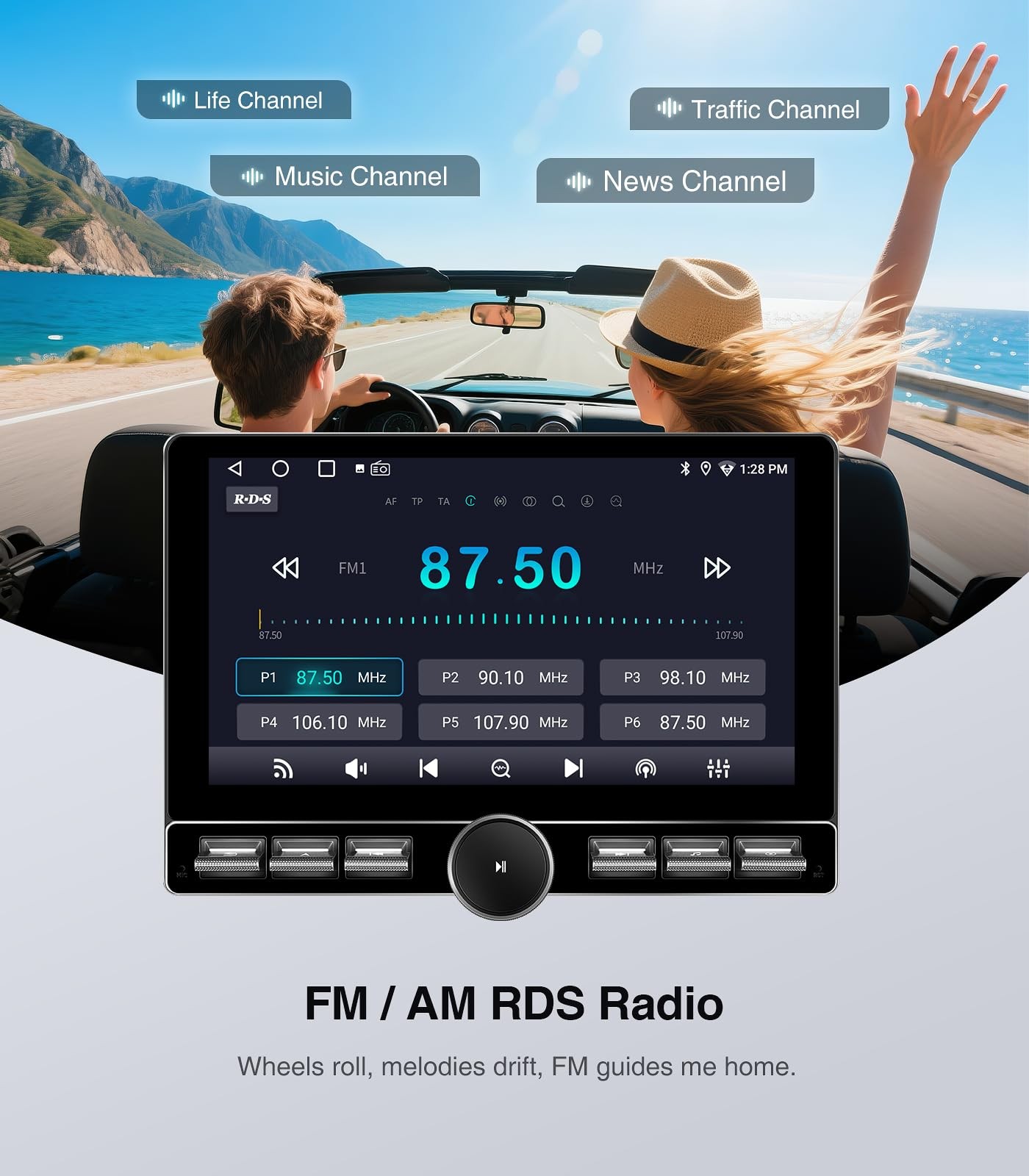 4G+64GB Car Stereo for Jeep Wrangler JK 2007-2018, Dodge Ram 1500 2500 Radio …