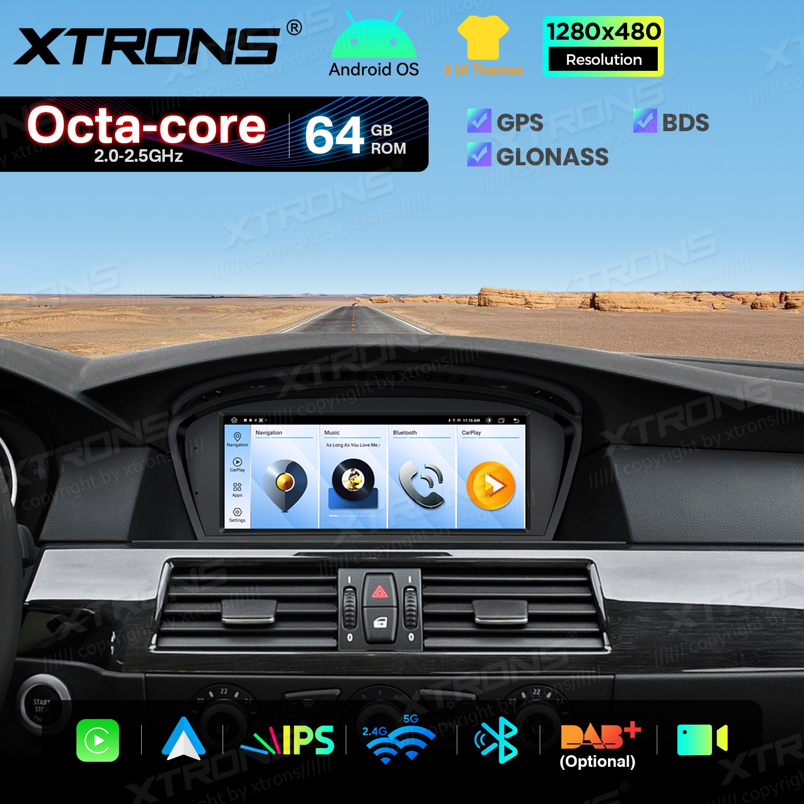 8.8″ Screen Upgrade for BMW 3 5 Series E60 Android 8-Core 64G CarPlay Retrofit