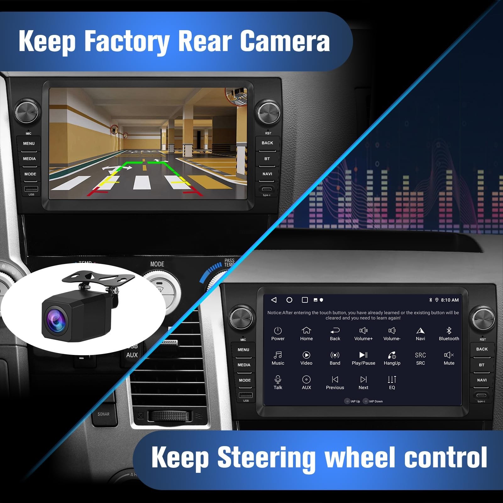 9 Inch Car Radio for Toyota Tundra 2007-2013 Sequoia 2008-2018, Android 13 To…