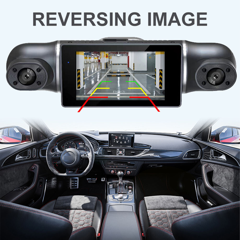Dash Cam 4 Channel Driving Recorder Car DVR Front Left Right Rear Night Vision