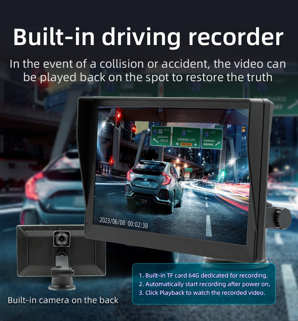 9 inch wireless carplay portable car recorder universal car bluetooth MP5 player
