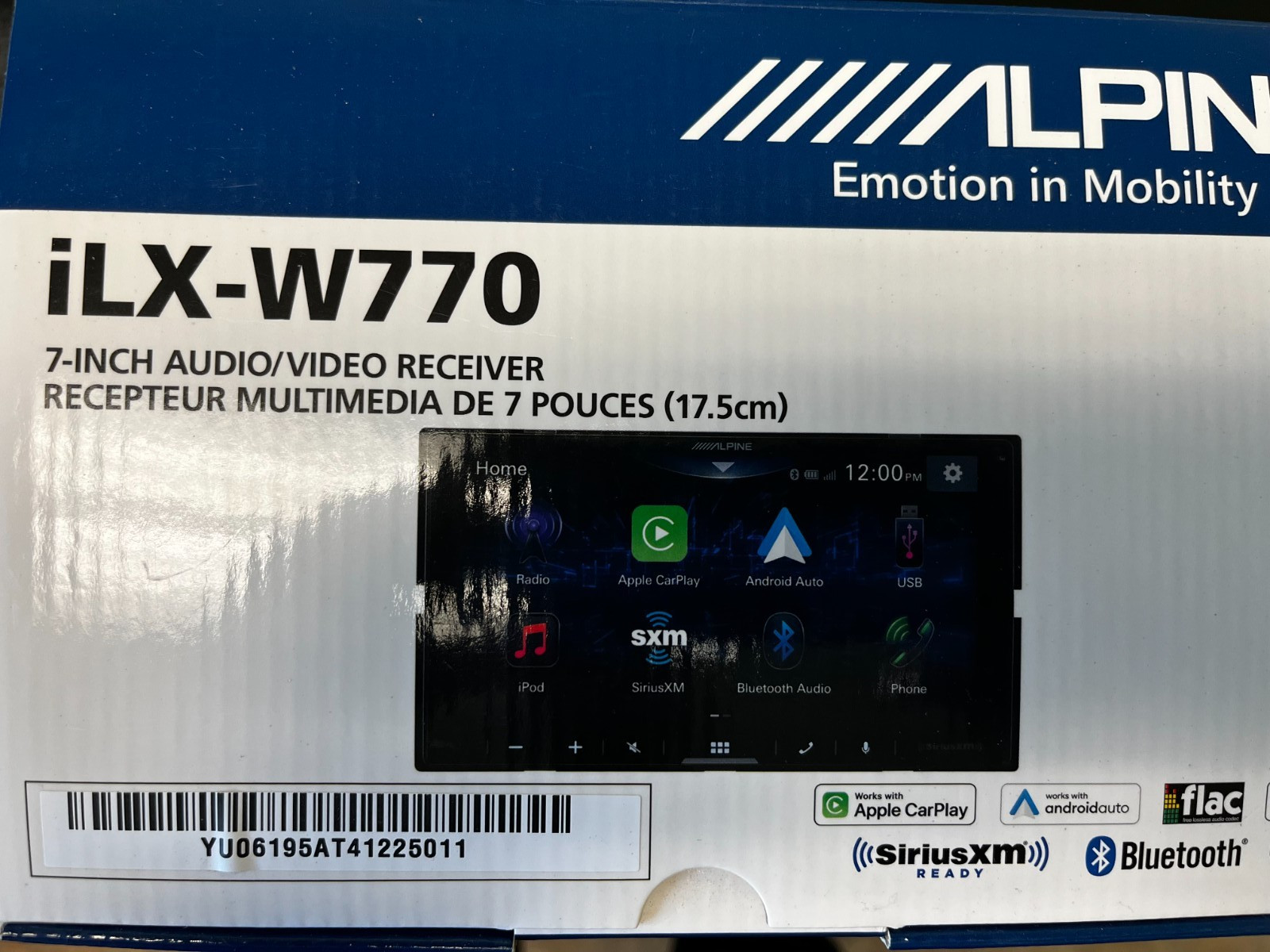 Alpine ILX-W770 6.75″ Multimedia Receiver w/ Carplay & Android Auto w/Adapter!