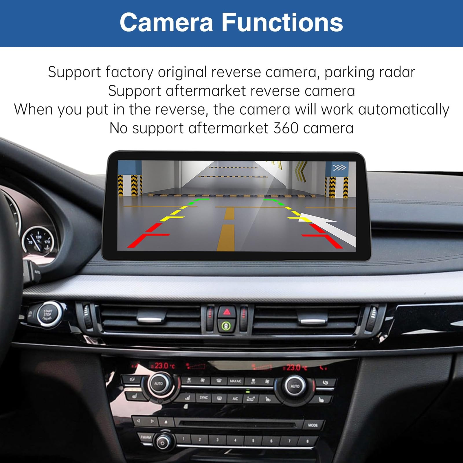 Road Top 12.3 Inch Ultra-Narrow Touchscreen Wireless Carplay for BMW X5 & X6