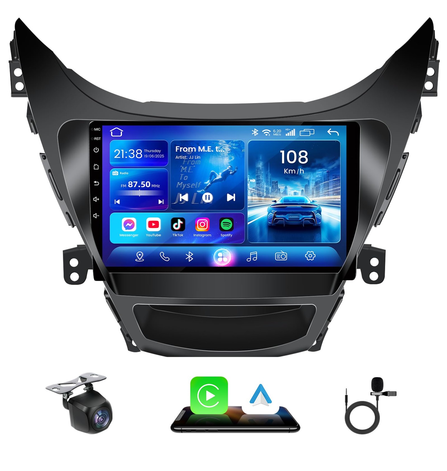 Fortdows 4G Ram64G Rom Car Radio For Hyundai Elantra 2011-2013 Android 13 Head