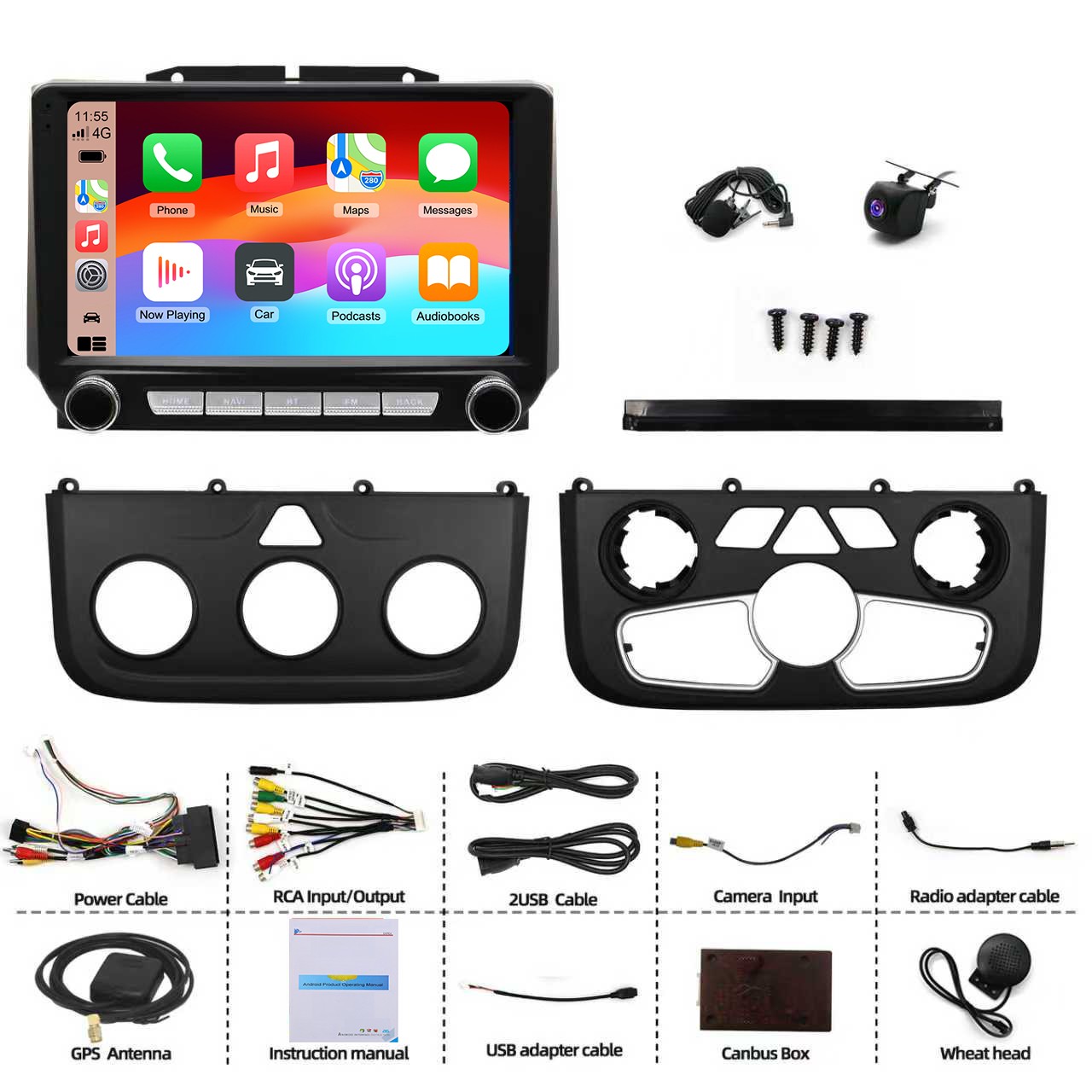 ANDROID 14 CAR STEREO FOR 2013-2018 DODGE RAM 1500 2500 350 APPLE CARPLAY 2+32GB