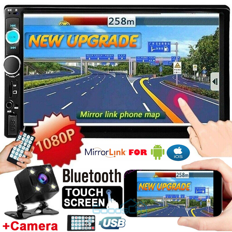 Radio Estereo De Pantalla Para Coche Carro GPS WiFi Tactil Doble Din Bluetooth 7