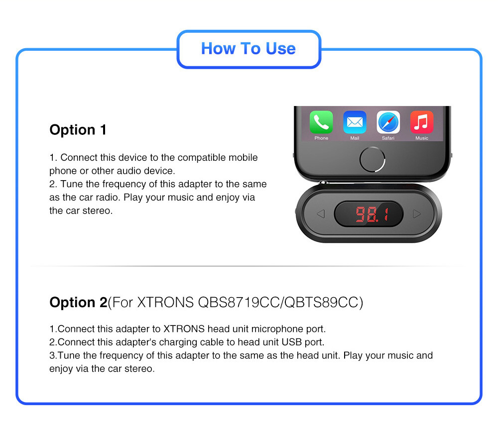 Wireless FM Transmitter Mini AUX Adapter 3.5mm Jack For Car Stereo Radio MP3/MP4
