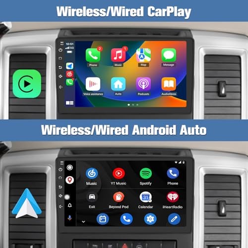 8Core 64GB Car Radio Stereo for Dodge RAM 1500 4GB+64GB with Backup Camera