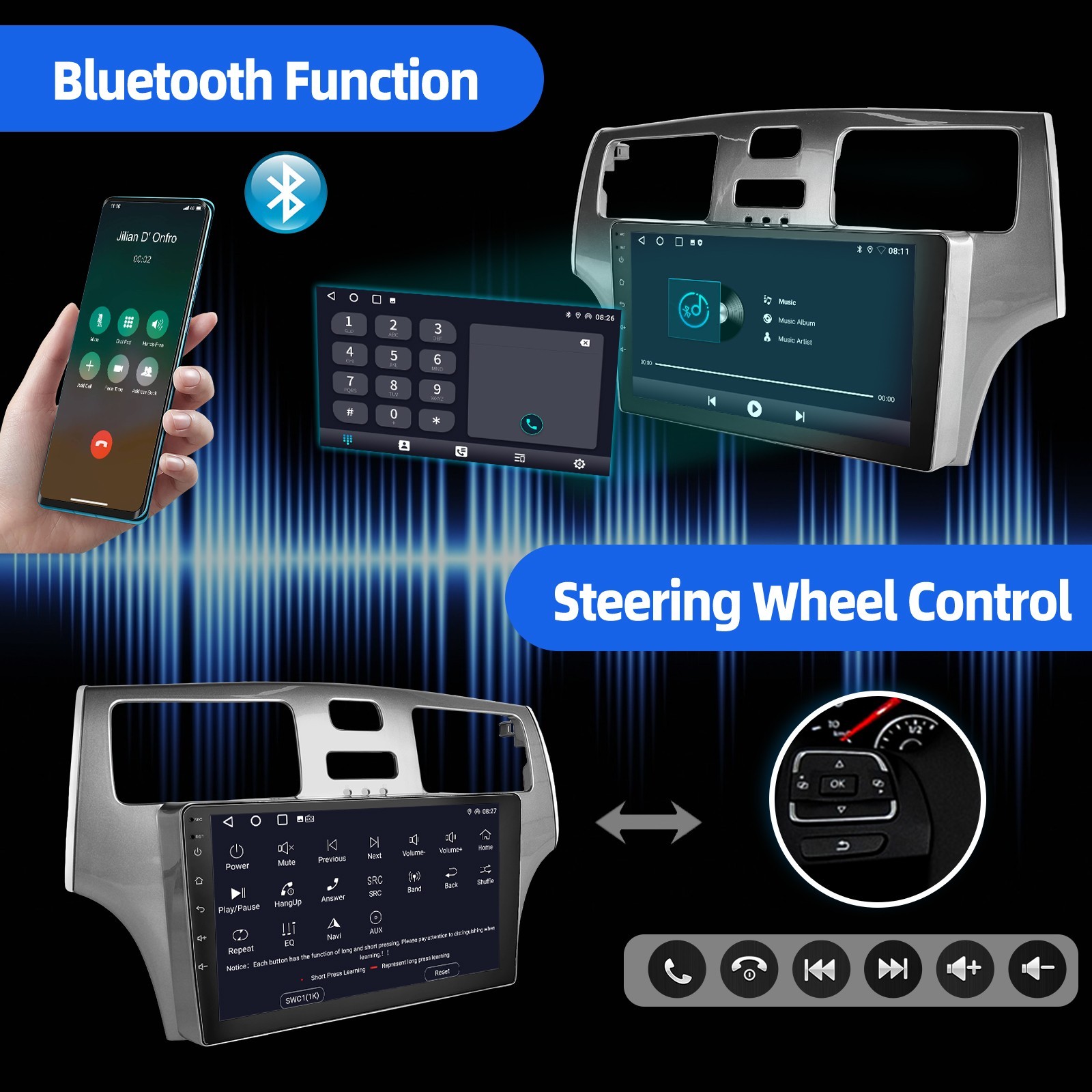 64G Carplay For Lexus ES300 ES330 XV30 2002-2006 GPS Navi Car Stereo Radio wifi
