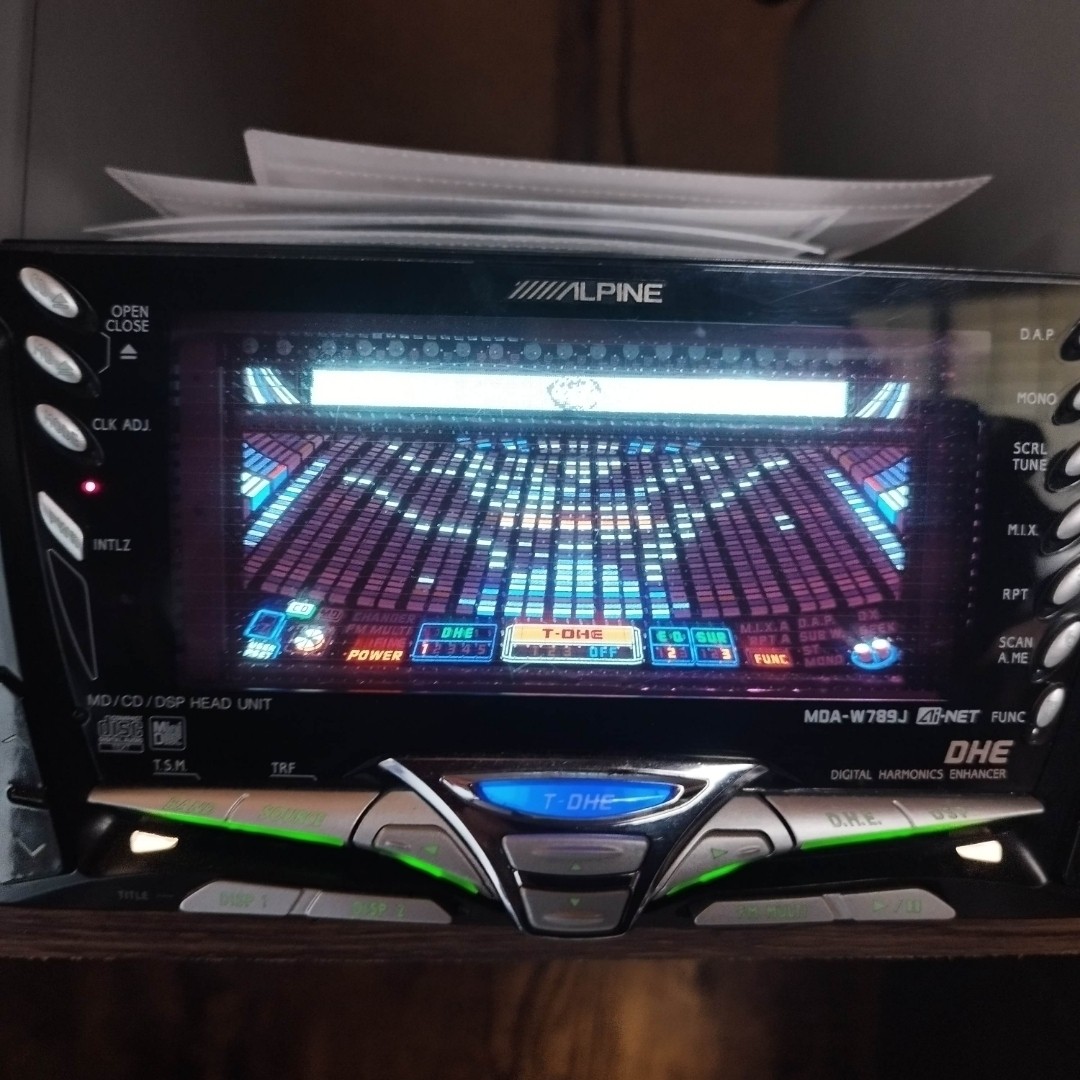 Alpine MDA-W789J 2DIN CD MD Player Spectrum Analyzer DSP Car Audio Vintage Works
