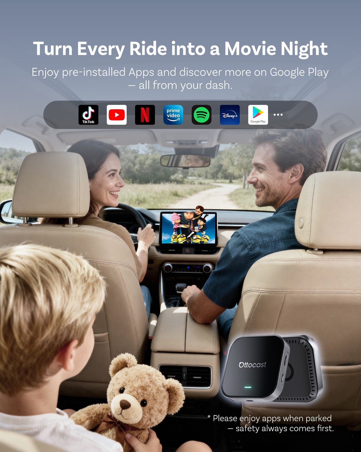 E2 Android 13 Car AI Box Wireless CarPlay Android Auto OttoDrive 2.5 Plug & Play