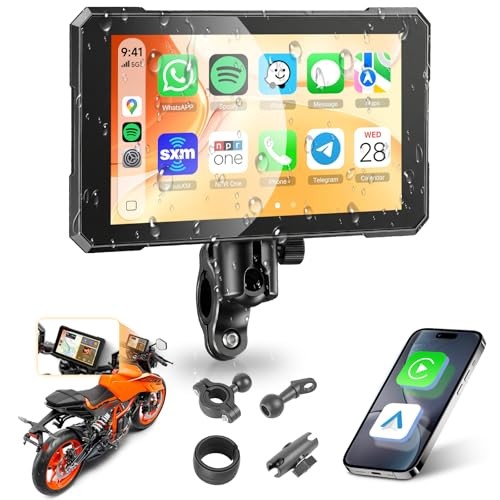 Motorcycle CarPlay Screen – Wireless Carplay Android Auto for Motorbike – 5 Inch