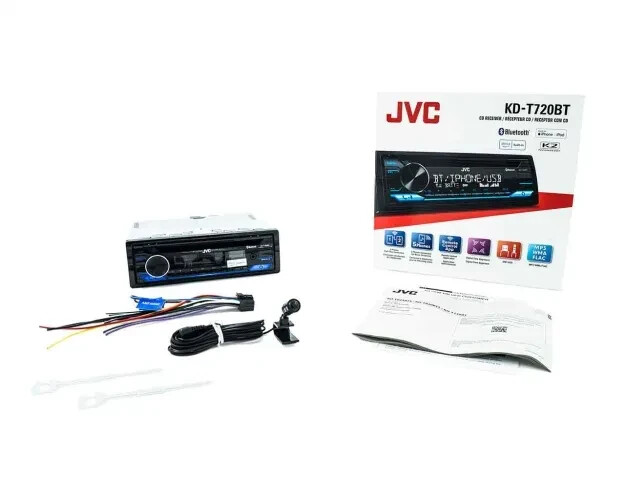 JVC KD-T720BT / SINGLE DIN CAR RADIO CD RECEIVER W/ BLUETOOTH & USB/AUX **NEW*