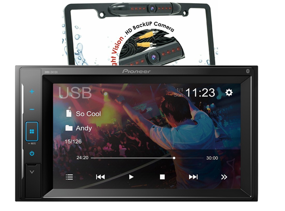 Pioneer DMH-241EX 6.2″ Touch Digital Media Receiver + XV-30LCC Rear View Camera