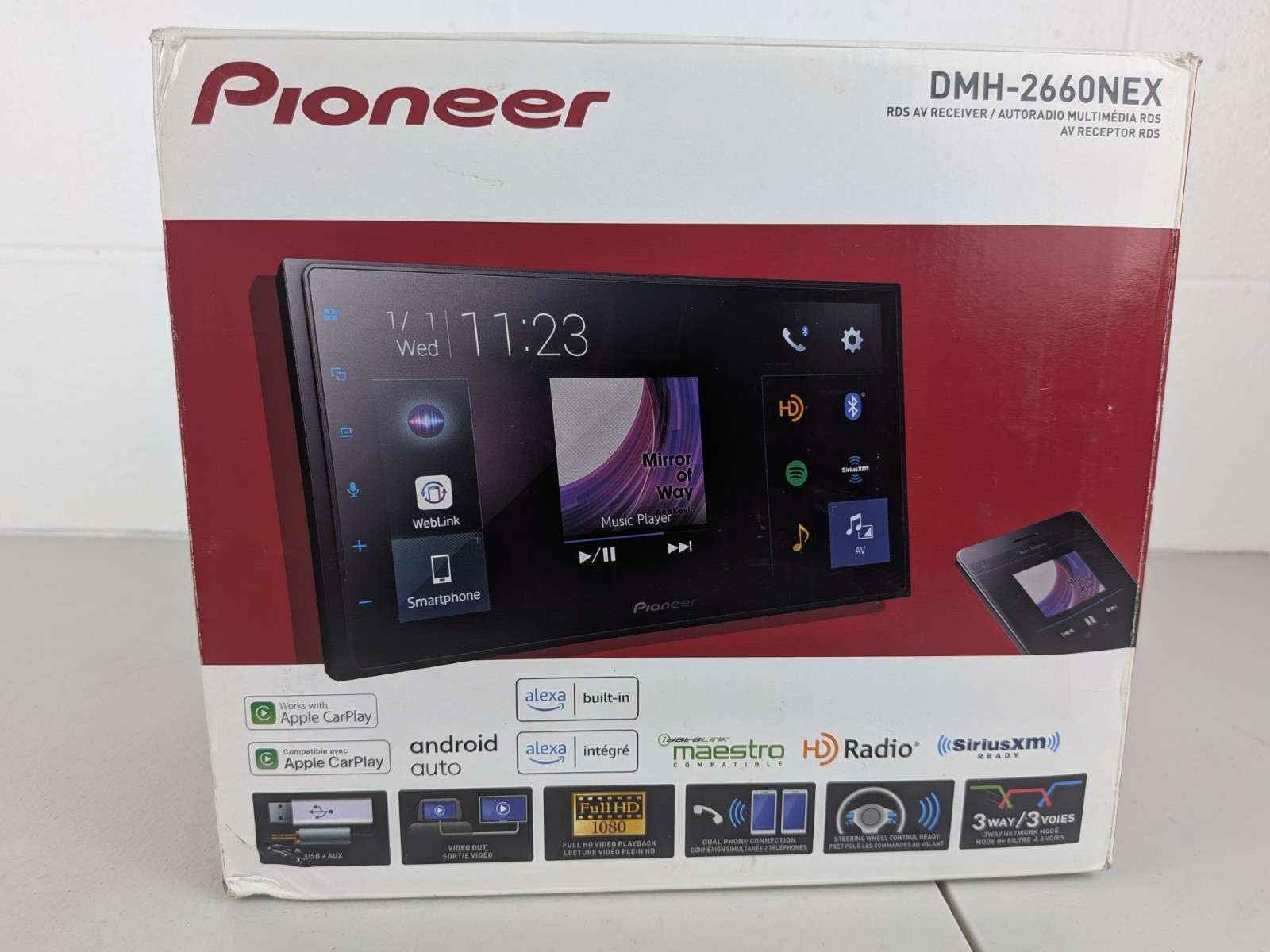 Pioneer DMH-2660NEX 6.8″ LCD Digital Media Receiver w/ CarPlay/Android Auto