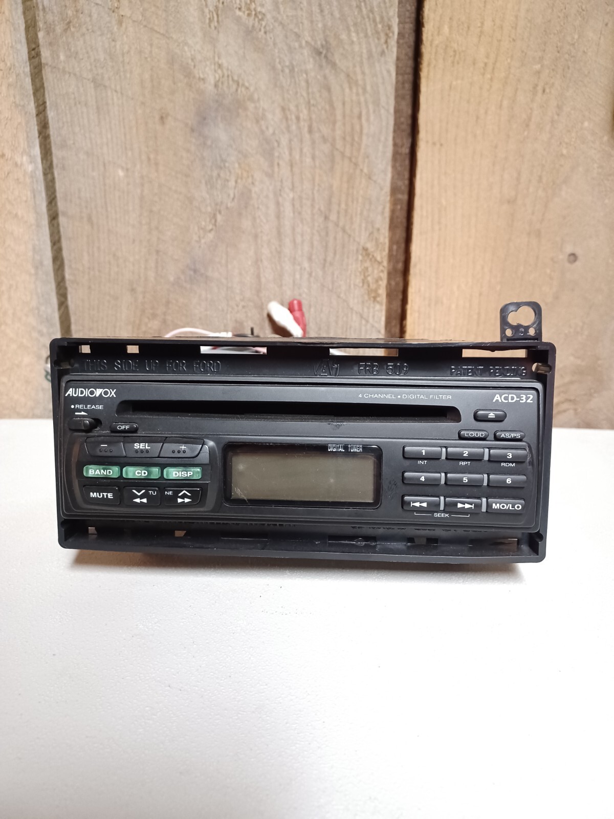 Vintage Audiovox ACD-32 Detachable Front Panel CD 4 Channel Car Audio Radio