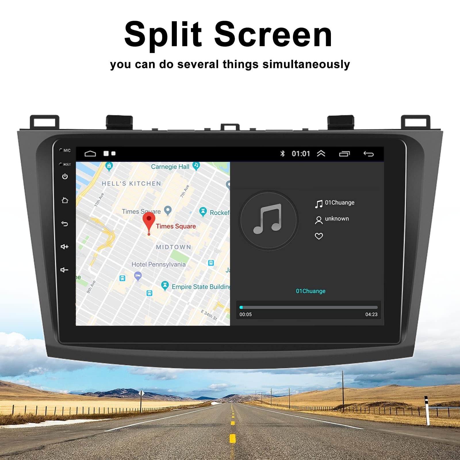 AmPremium Car Radio Stereo For Mazda 3 2009 2010 2011 2012 2013Android 15 2G64G