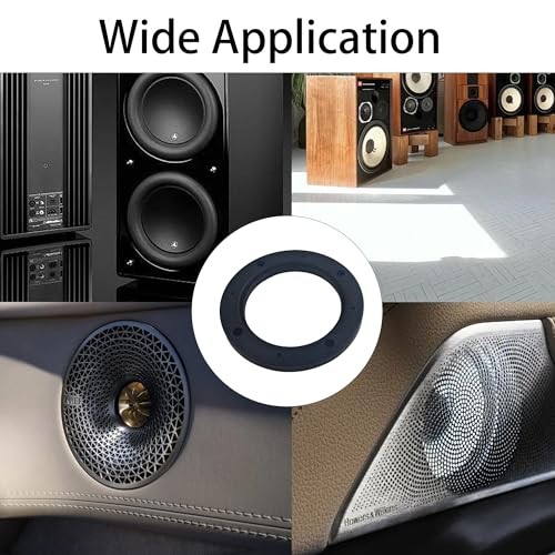 2Pcs Universal Fit ABS Car Stereo Speaker Spacers – Black Plastic – 4 Inch