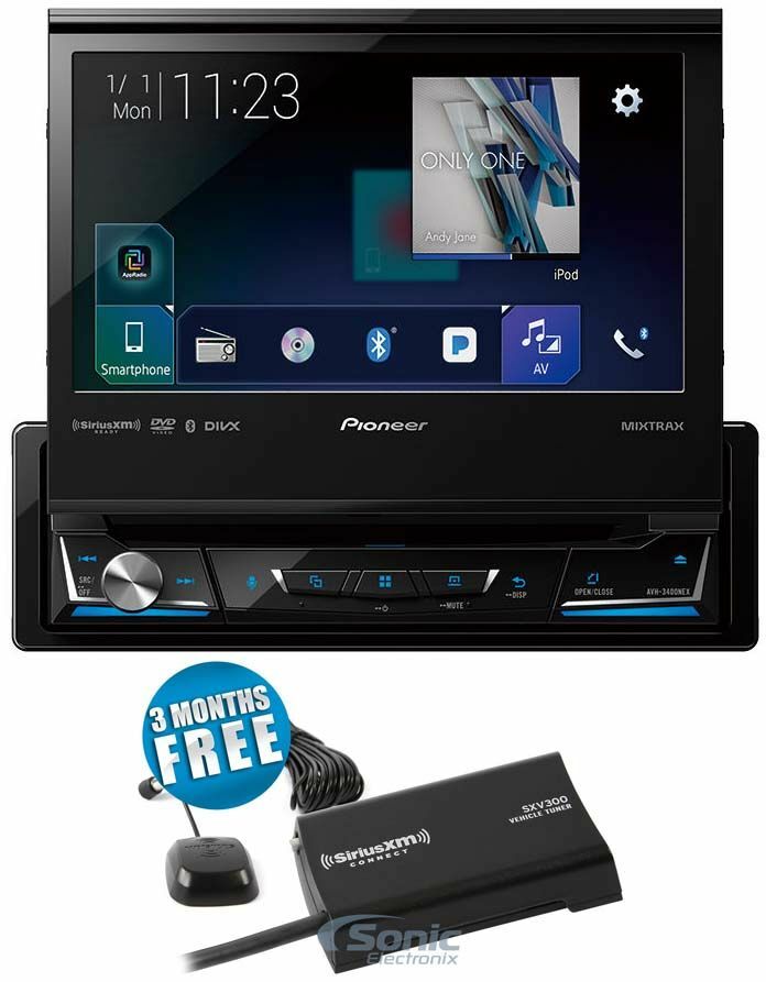 Pioneer AVH-3400NE Single DIN Bluetooth 7″ DVD/CD Car Receiver w/ SiriusXM Tuner