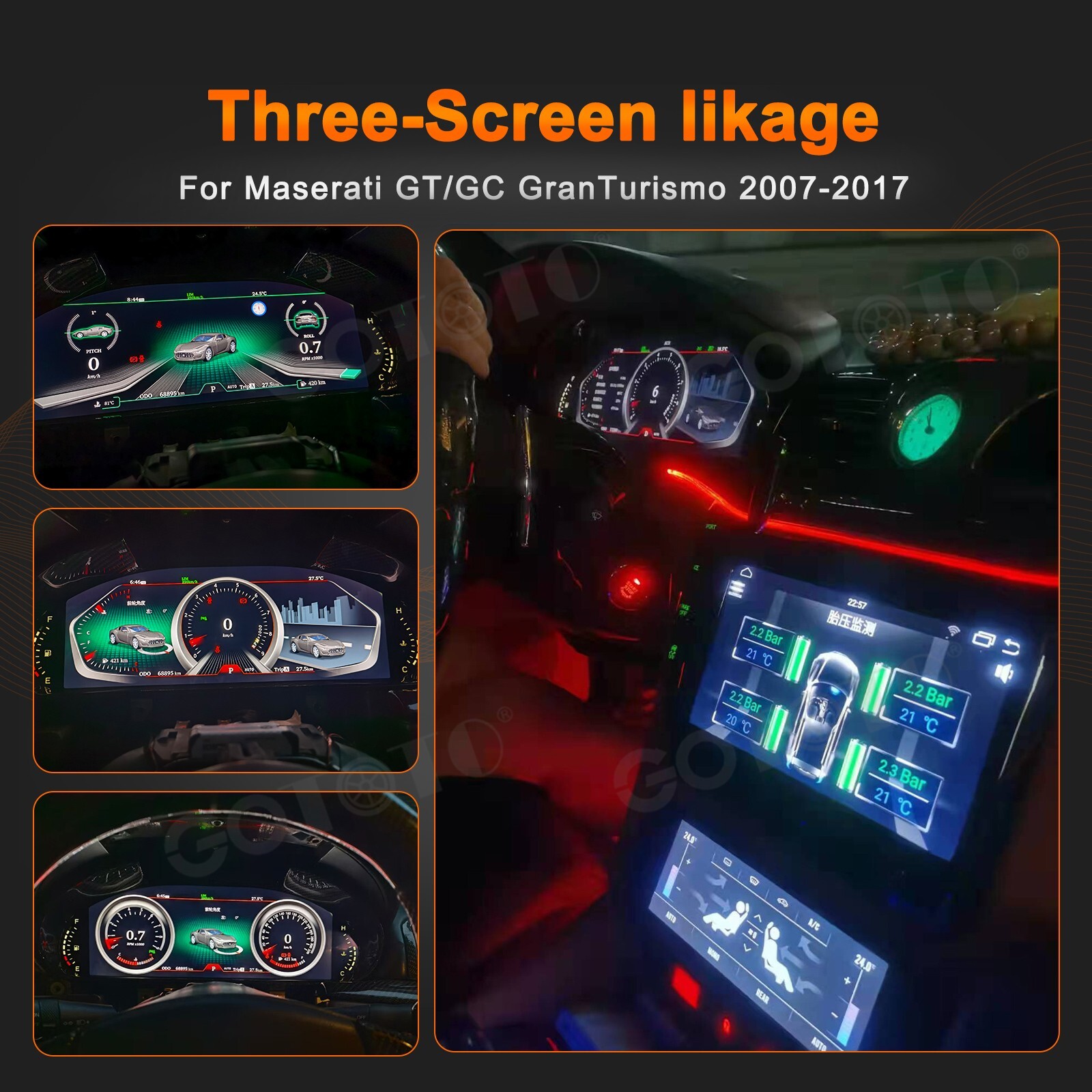 Digital Cluster Speedometer Instrument for Maserati GT GC GranTurismo 2007-2017