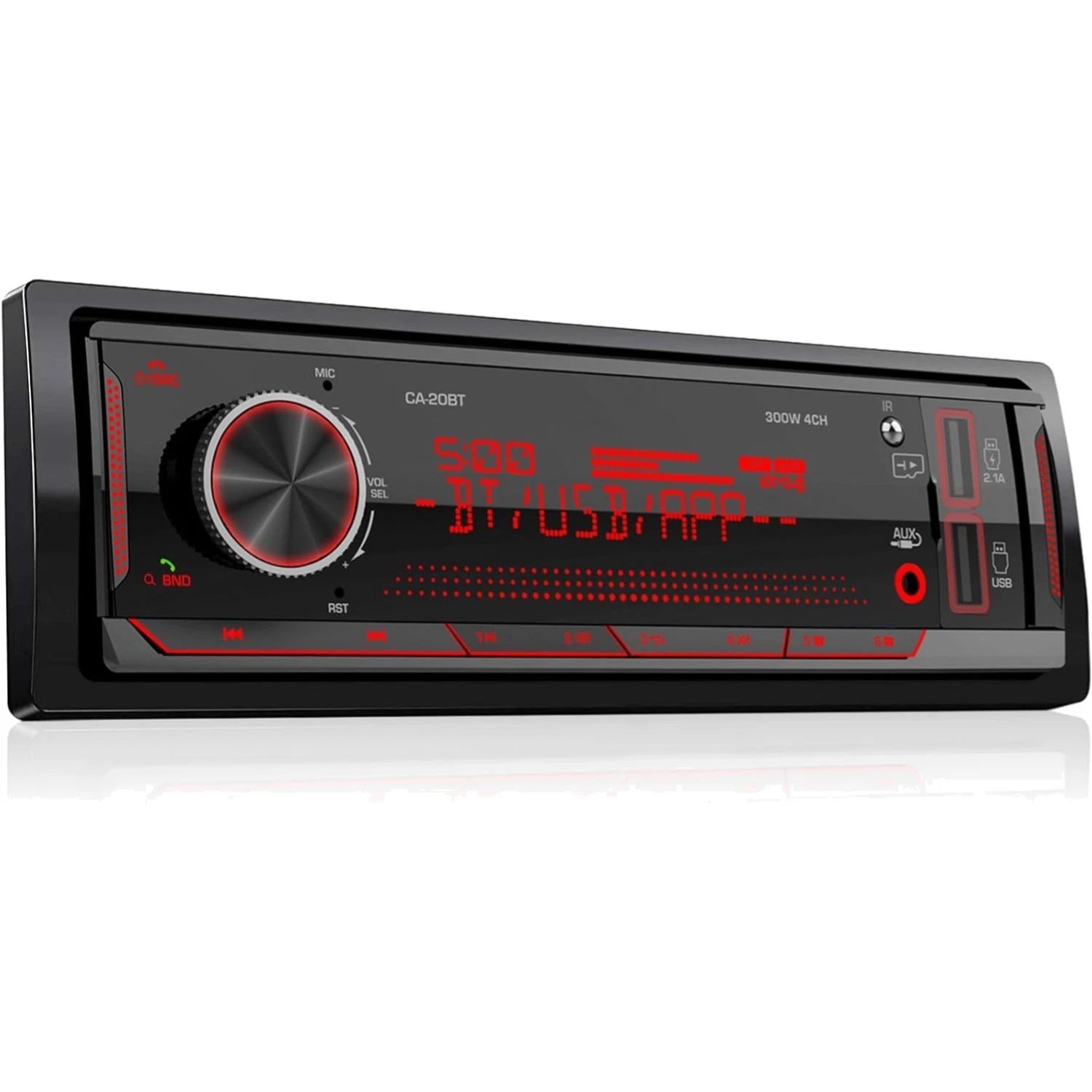 Single Din Stereo Marine Radio: Bluetooth Car Audio Receivers with Digital LC…