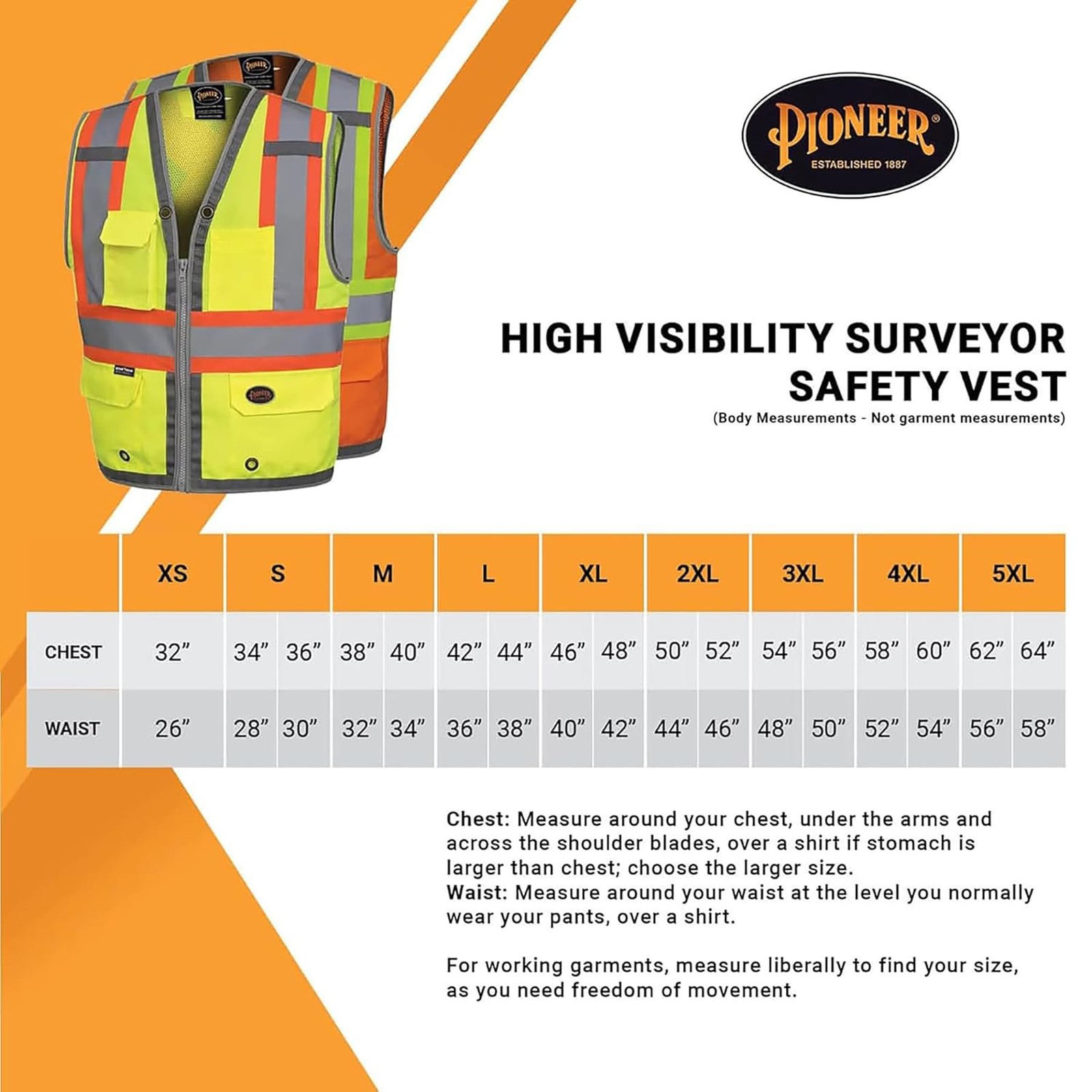 Safety Vest for Men – Hi Vis Reflective Neon, Cool Mesh Back Panel, 12 Pocket…