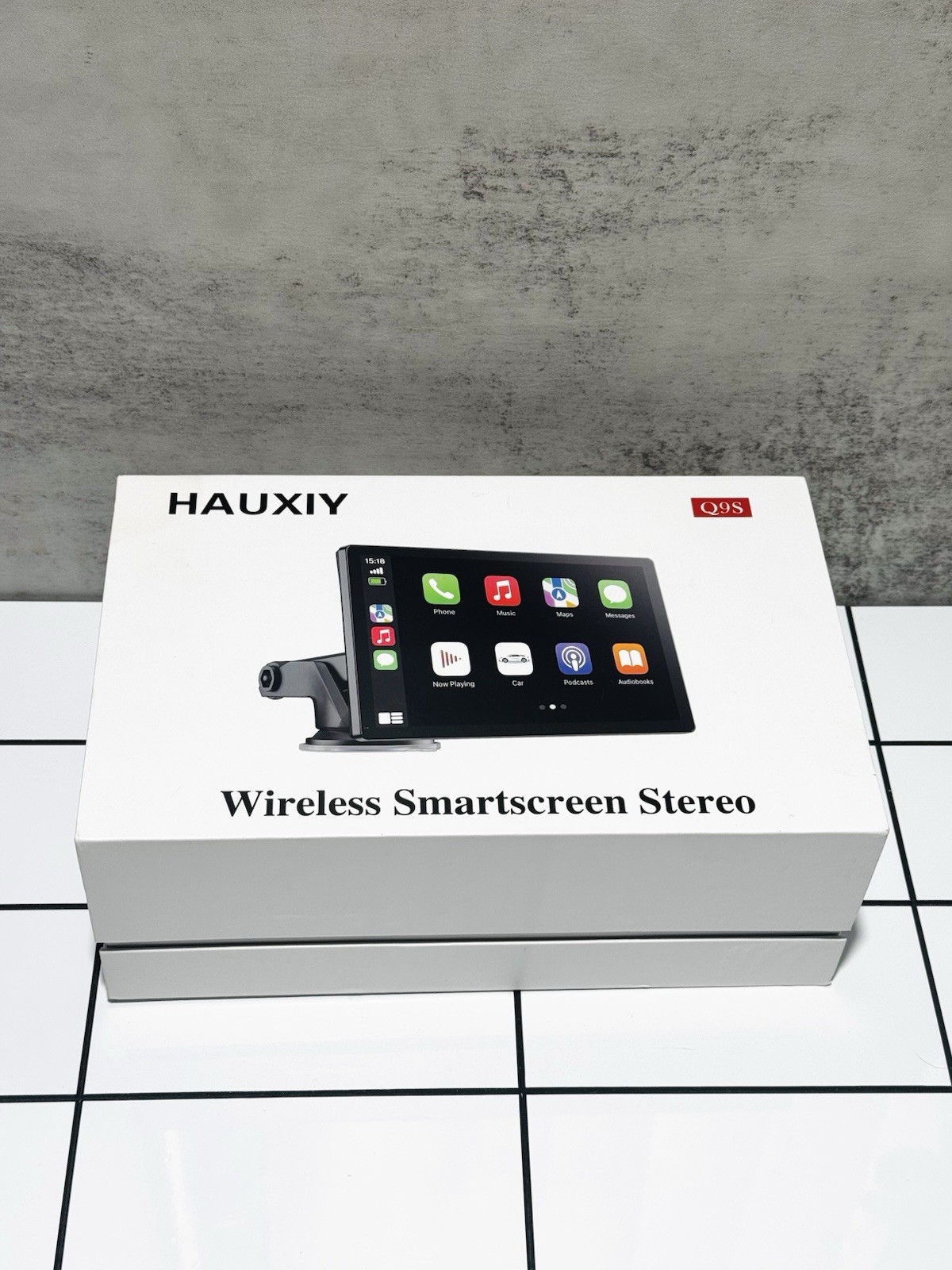 HAUXIY Q9S Wireless CarPlay Touch Screen 2.5K DASH CAM 9” Portable