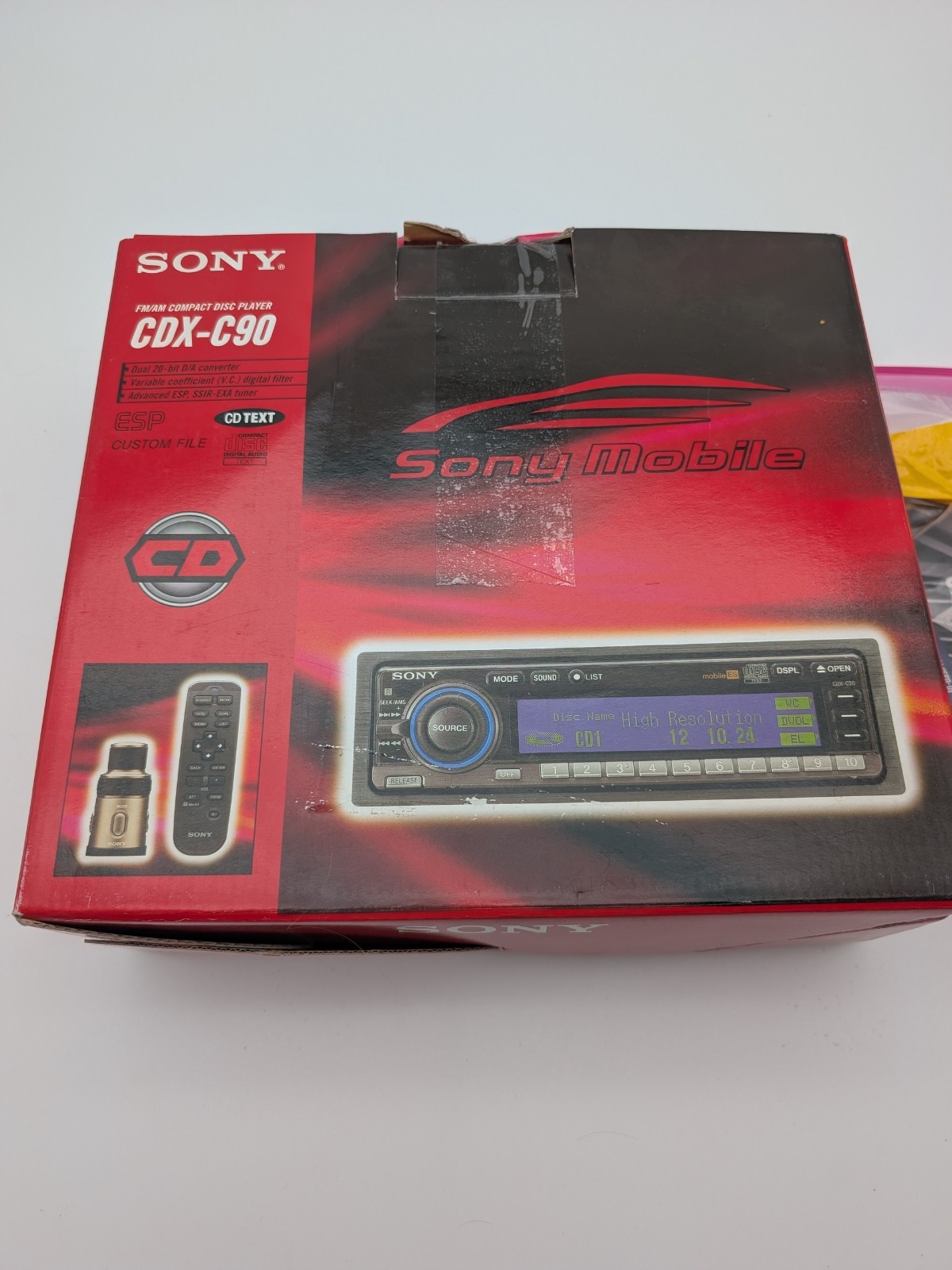 Sony CDX-C90 CD Tuner Car Audio Tested Working Old School SQ Copper No Remote