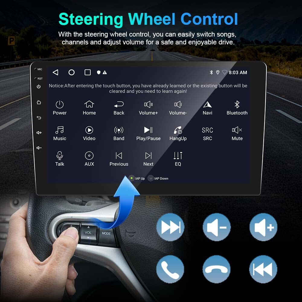 10″ Android 15 Double 2Din Car Stereo CarPlay Auto Radio GPS Navi WiFi BT 2+32GB