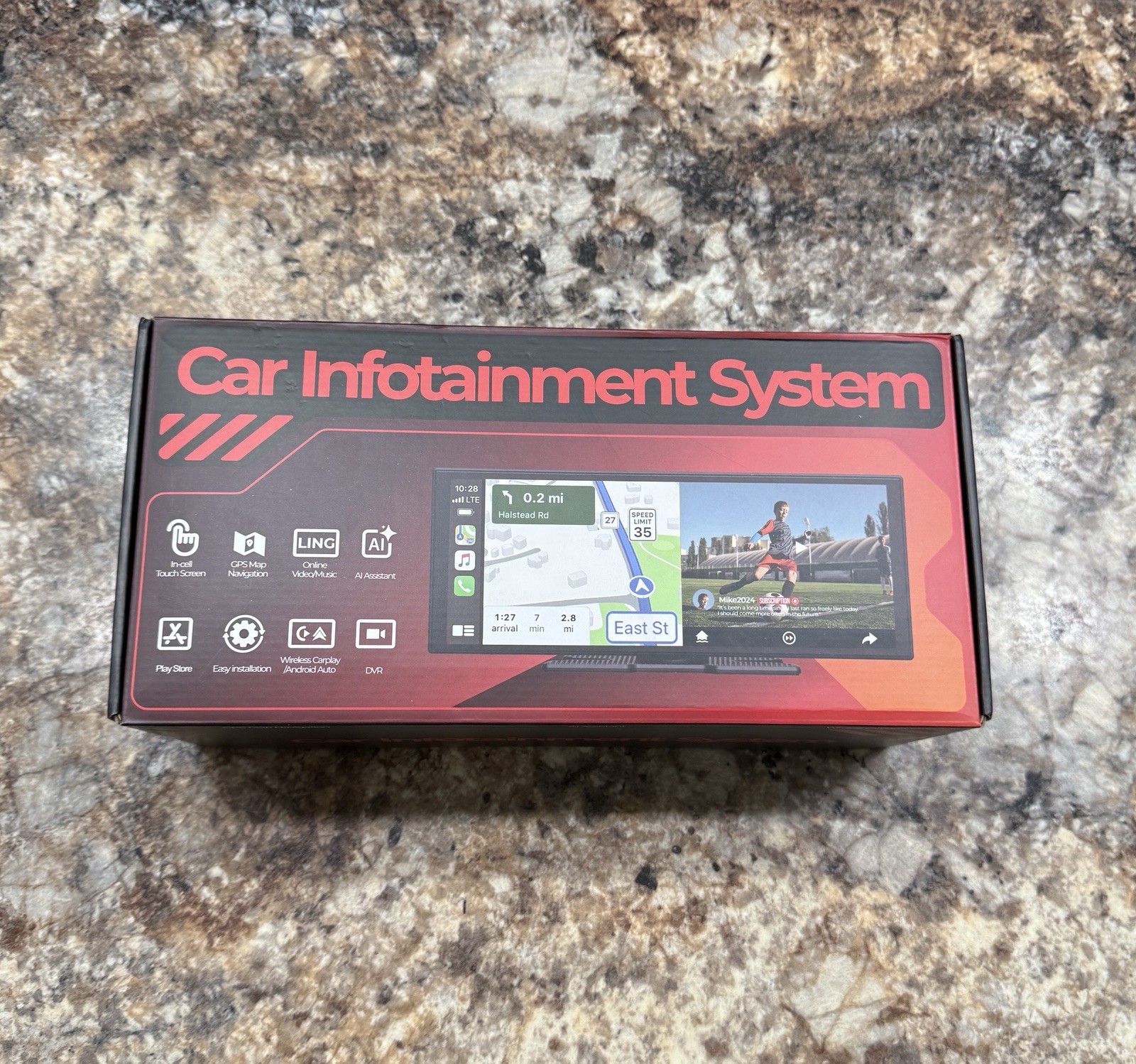 10.25″ Touch Screen Wireless Carplay Portable Car Stereo with Netflix YouTube