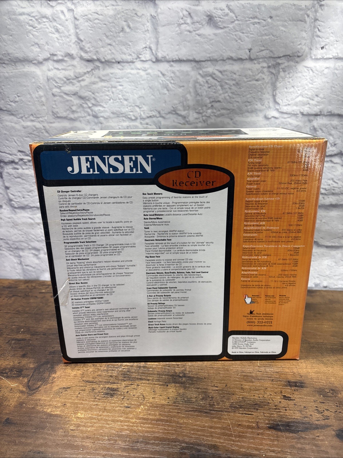 Vintage Jensen CD-515K Car CD Receiver NOS Detachable Face AM FM Stereo NEW