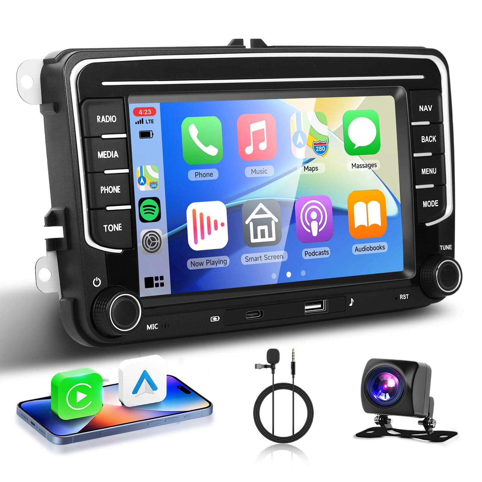 4G+64G Car Stereo for VW Passat Jetta MK5 MK6 Tiguan Golf Polo Seat Wireless …