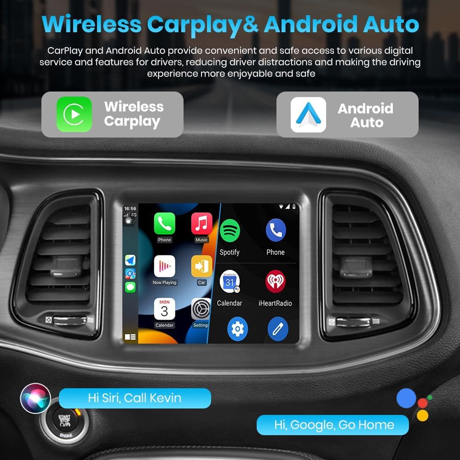 8.4″ For Dodge Challenger Charger 2015-2021 Android CarPlay Car Stereo Radio GPS
