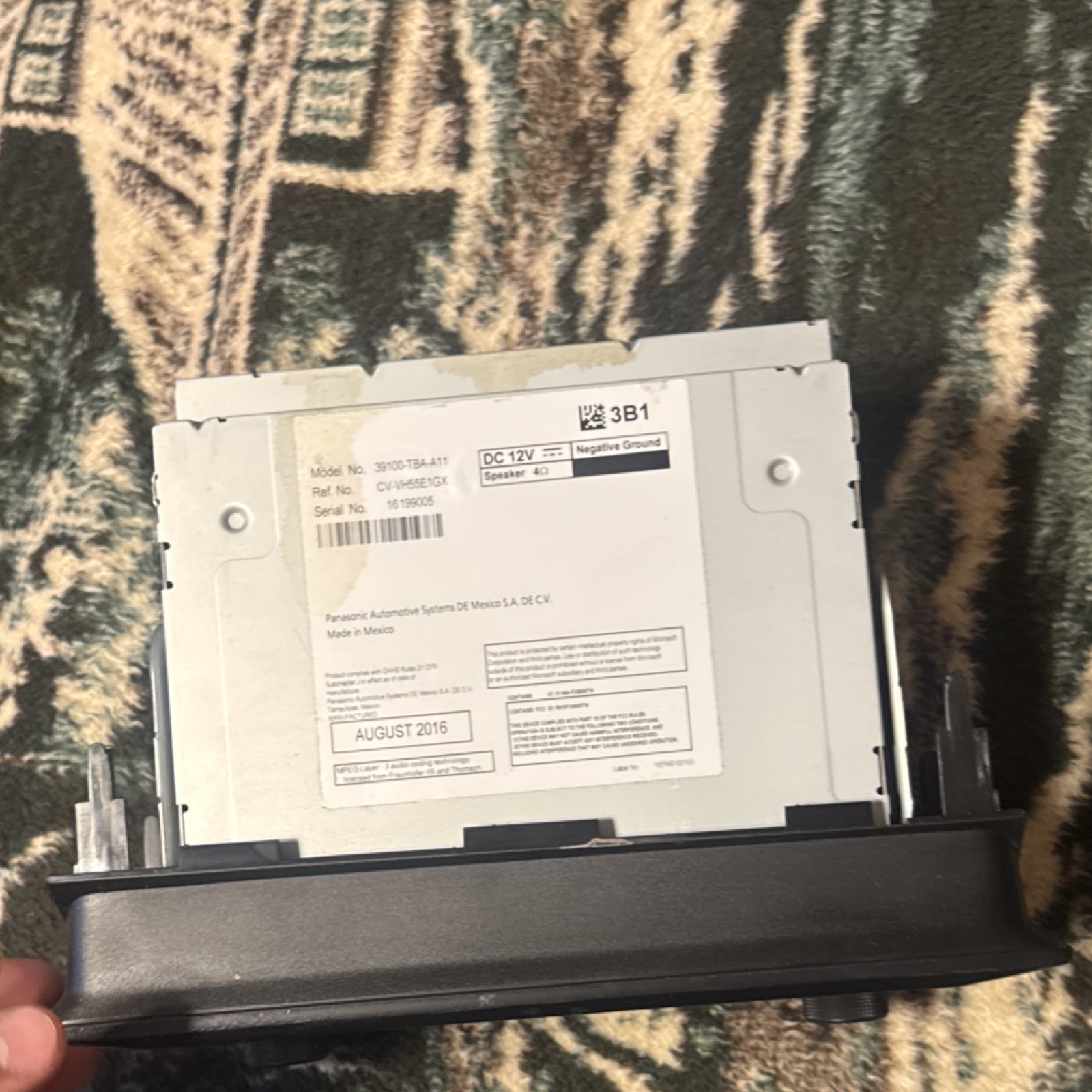 Honda Civic OEM Radio 39100-TBA-A41 2 DIN Aux Input Bluetooth Ready SWC 2016 lx