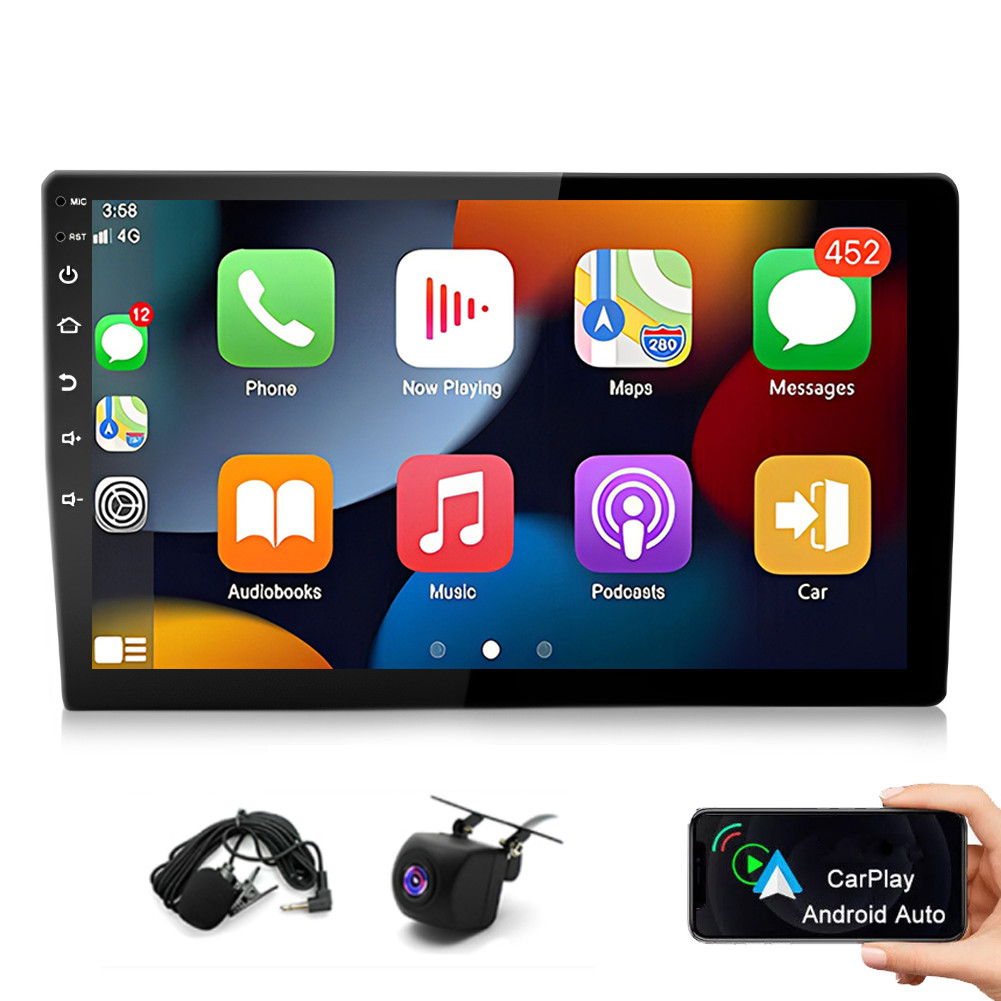 4G+64G Android 13 Car Stereo 2Din Radio 10.1” Apple Carplay Radio Wifi GPS Navi