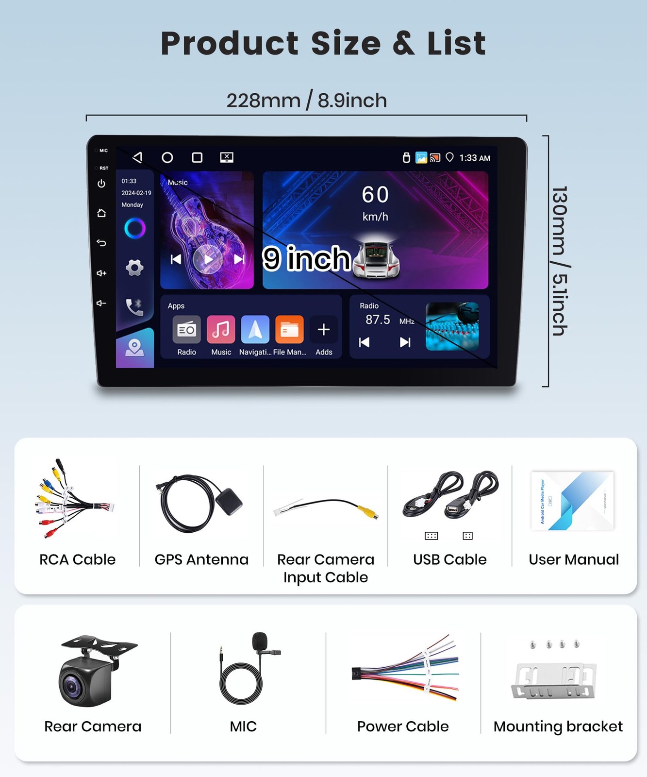64GB Car Stereo Radio Player CarPlay For Ford Escape 2007-2012 1280*800 Auto GPS