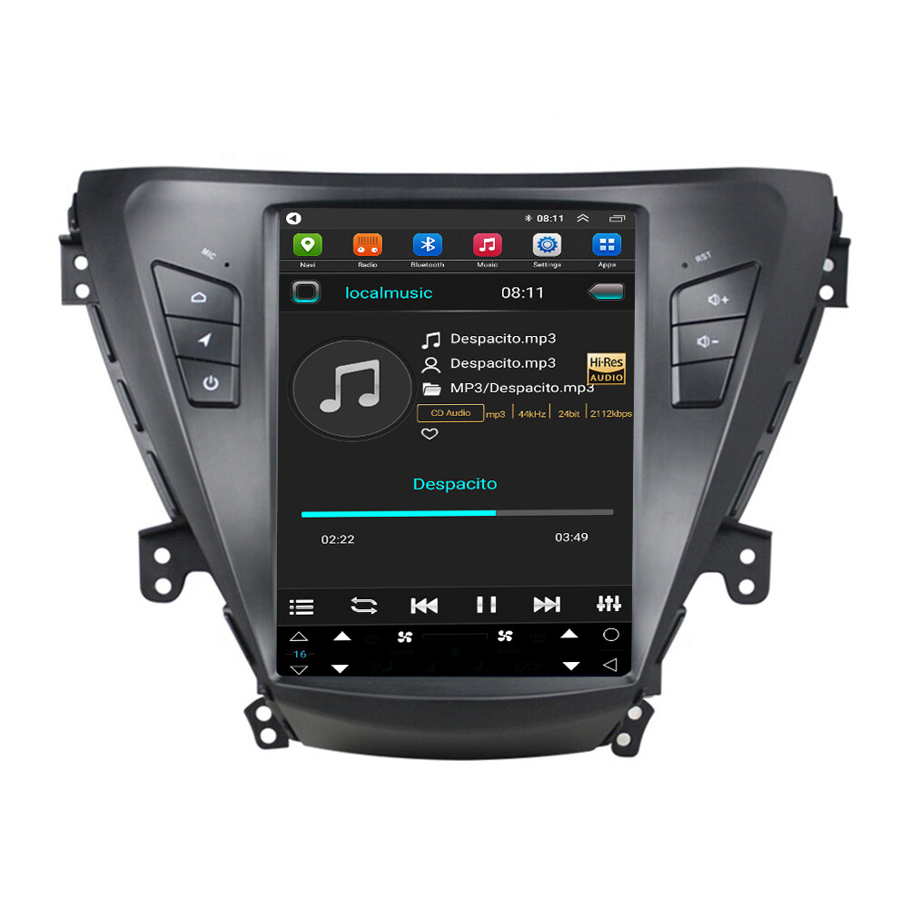 128GB Tesla Style Car Radio Multimedia Stereo For Hyundai Elantra 2011-2012 GPS