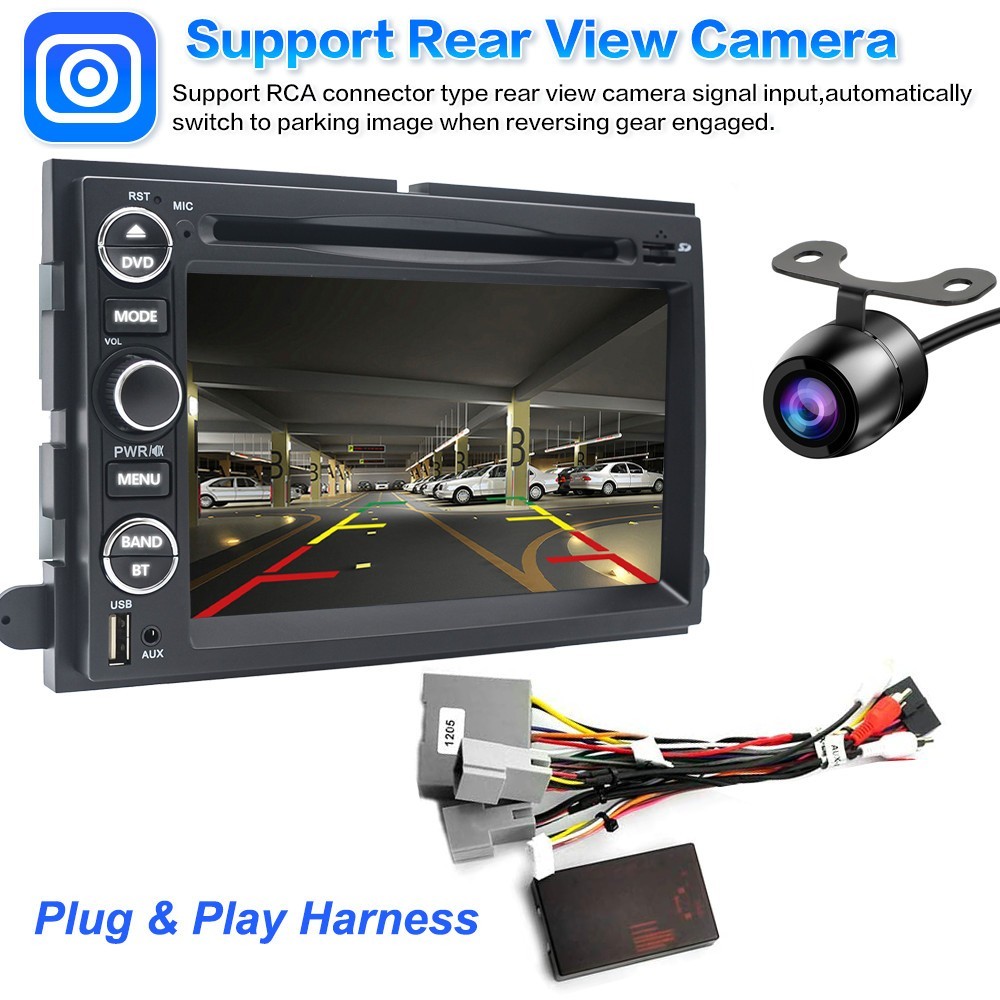 Car DVD CD Stereo Radio Apple Carplay Navi +Camera For Ford Expedition 2007-2014