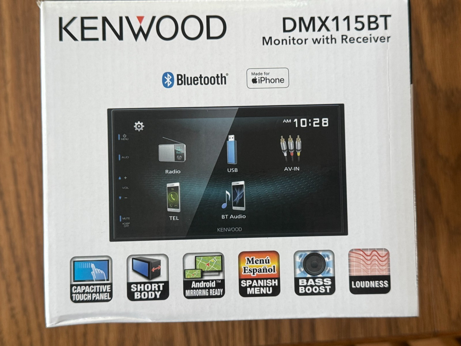 Kenwood Bluetooth Digital Media Receiver In Dash w/ 6.8″ Monitor DMX115BT iPhone
