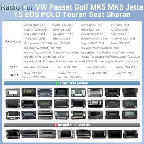 Car Radio for VW Passat Tiguan Jetta Beetle Tiguan Caddy For Low-end VW Models