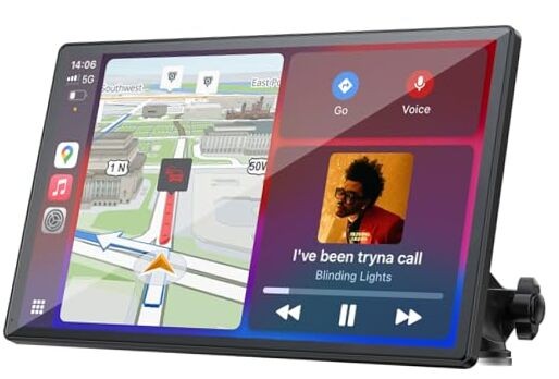 Carplay Screen for Car, 9” Wireless CarPlay & Android Auto- Upgrade Portable