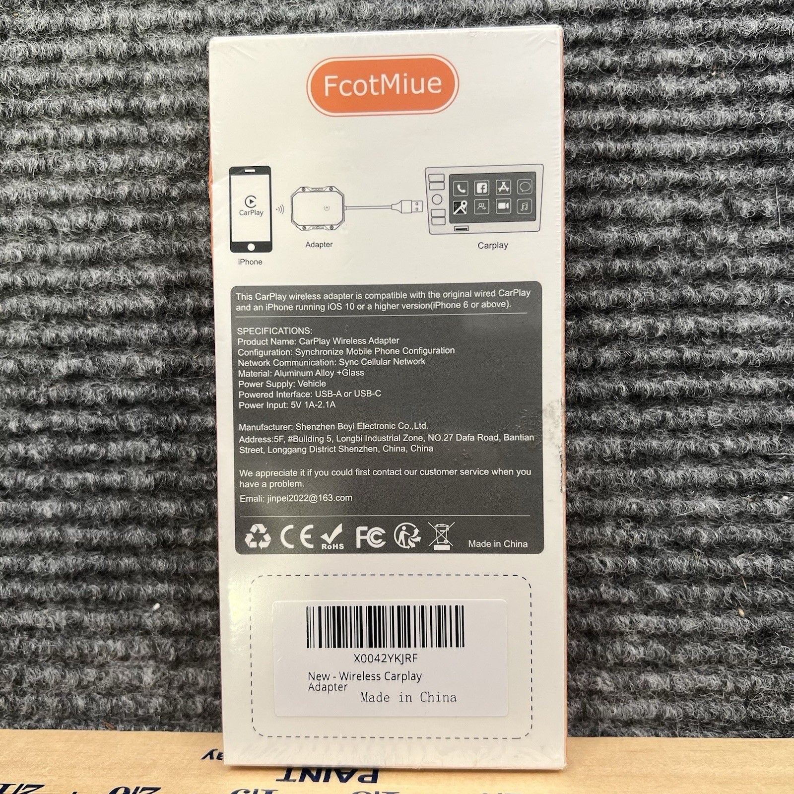 CarPlay Wireless Adapter Plug & Play IOS Only Fast Connection OTA Upgrade NIB