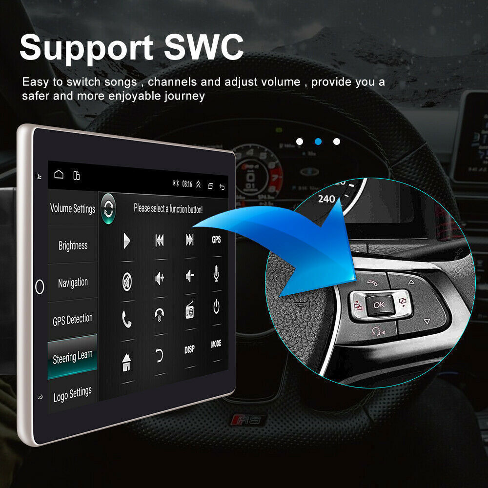 Android 15 Car Stereo Radio GPS Wifi Double 2 Din Touch Screen Player 10 Inch