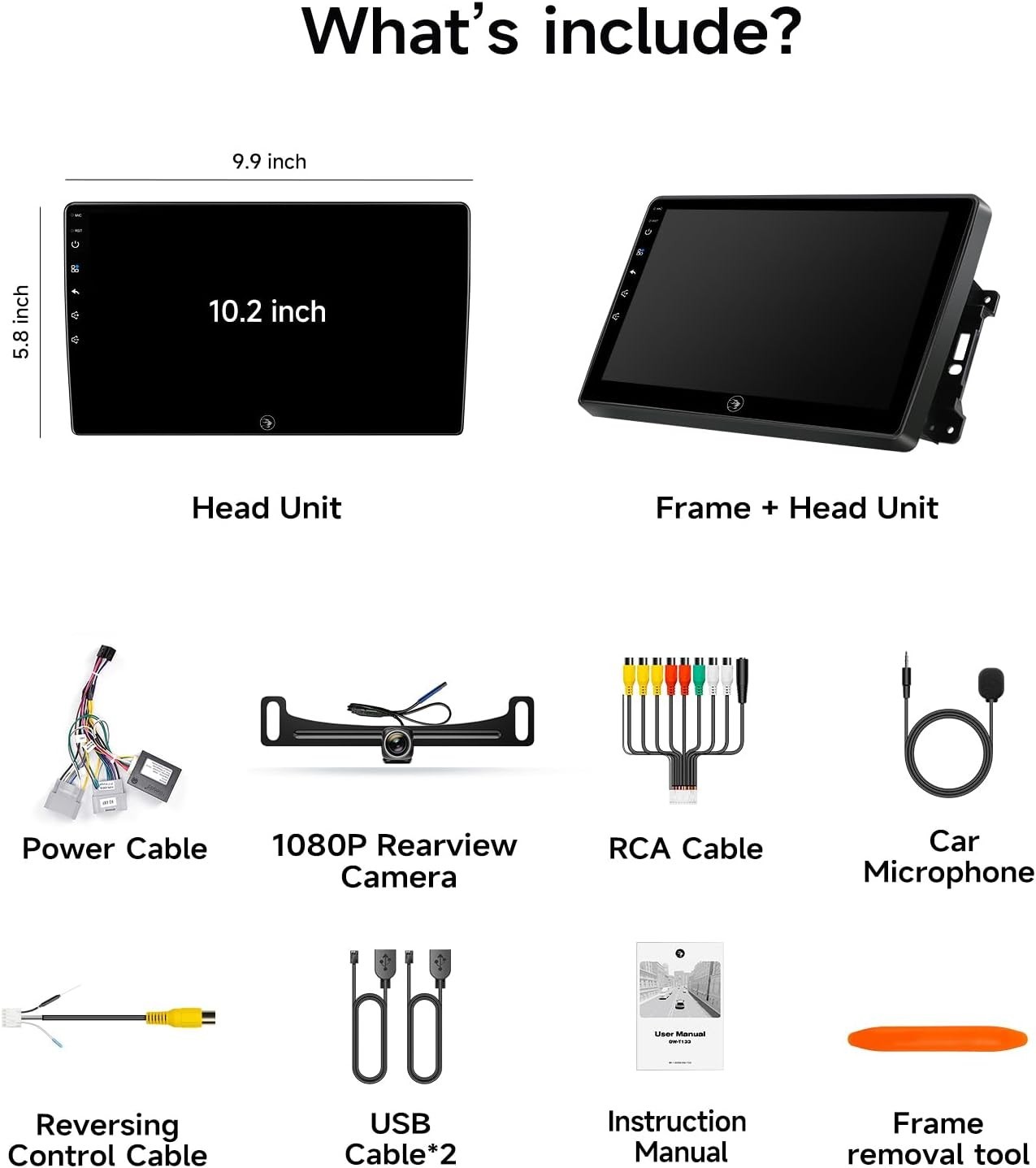 10.2″ Linux Android Auto Carplay for 2007–2018 Jeep Wrangler Dodge RAM Chrysler