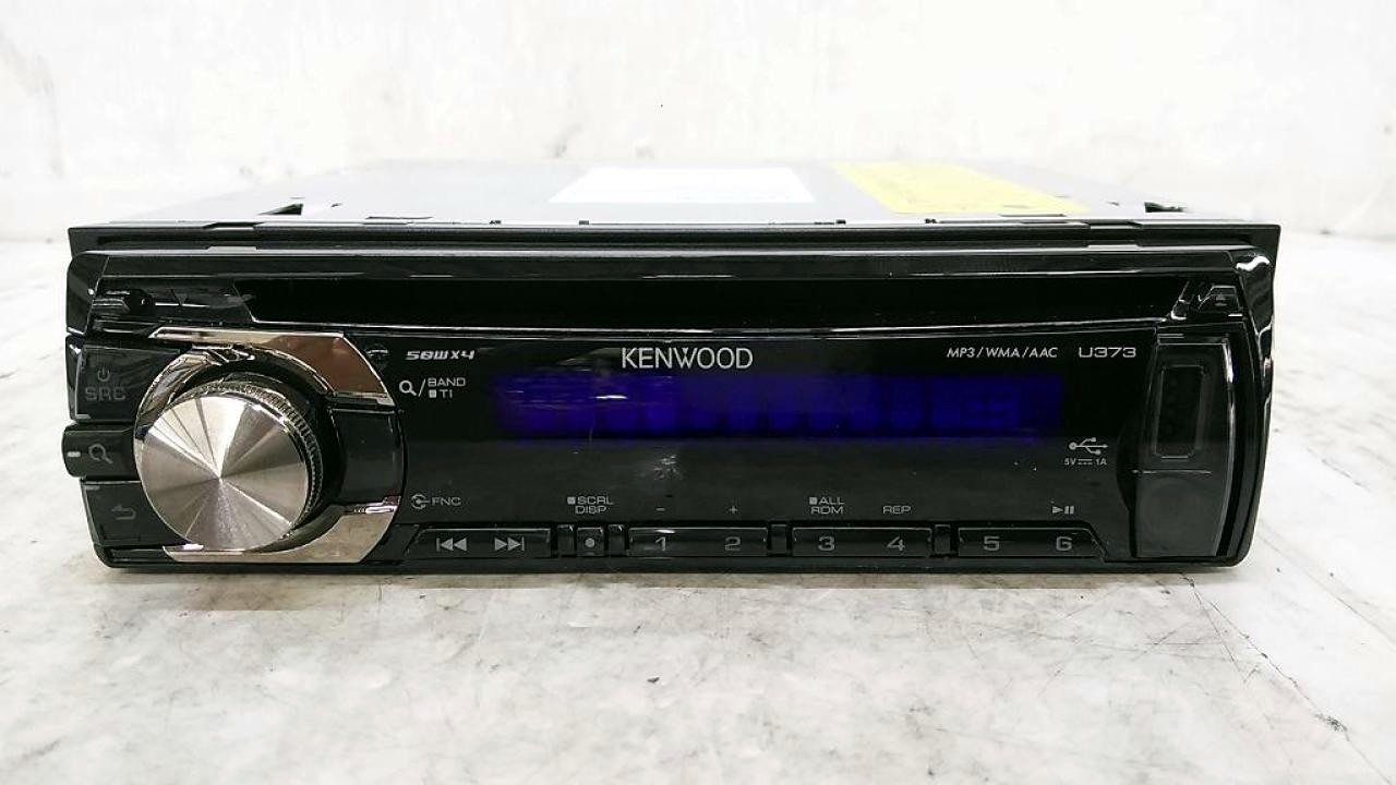 Kenwood U373 Car Stereo Receiver Tested Working USB AUX w/ Manual
