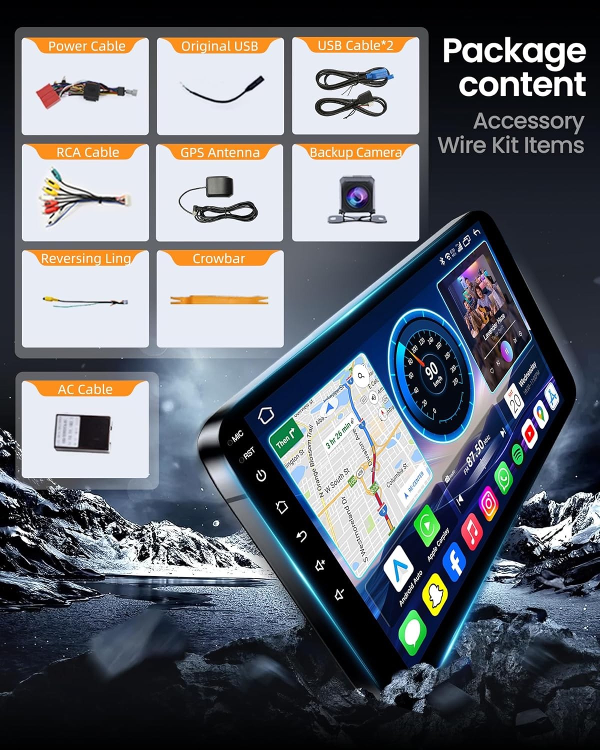 4G+64GB FOR FORD MUSTANG 2015-2021 CAR STEREO RADIO APPLE CARPLAY ANDROID 13 GPS