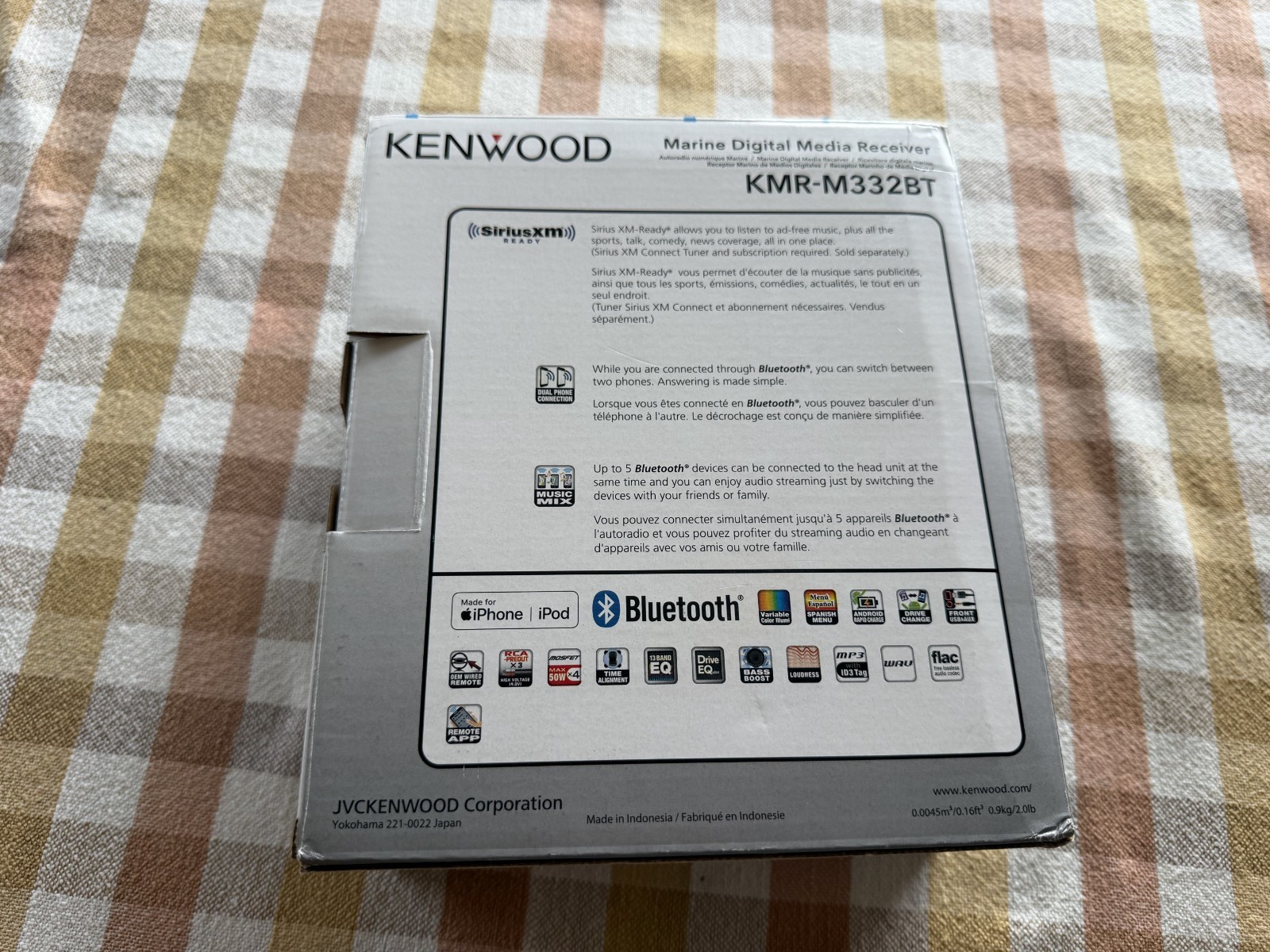 Kenwood KMR-M332BT Marine Digital Media Stereo Receiver Bluetooth USB Alexa Open