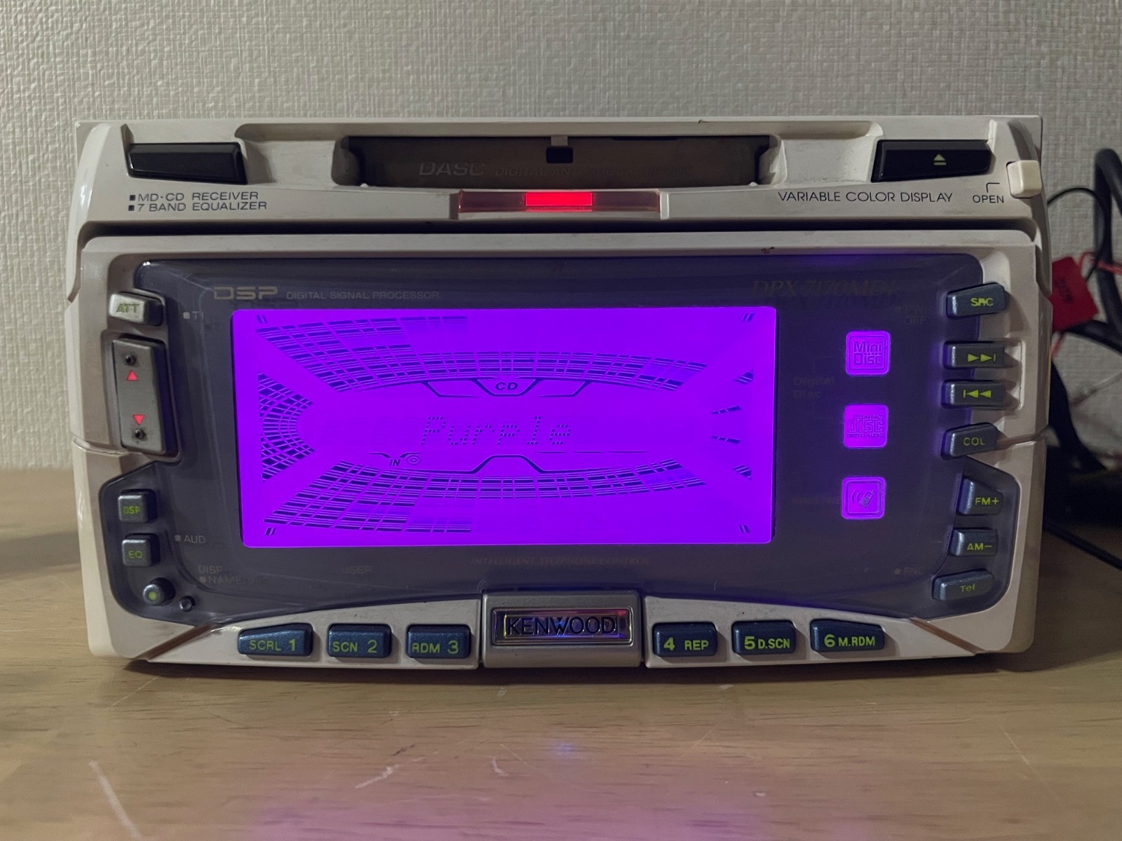 KENWOOD DPX-7170MDi 2DIN CD MD Player Bluetooth Tested Working White