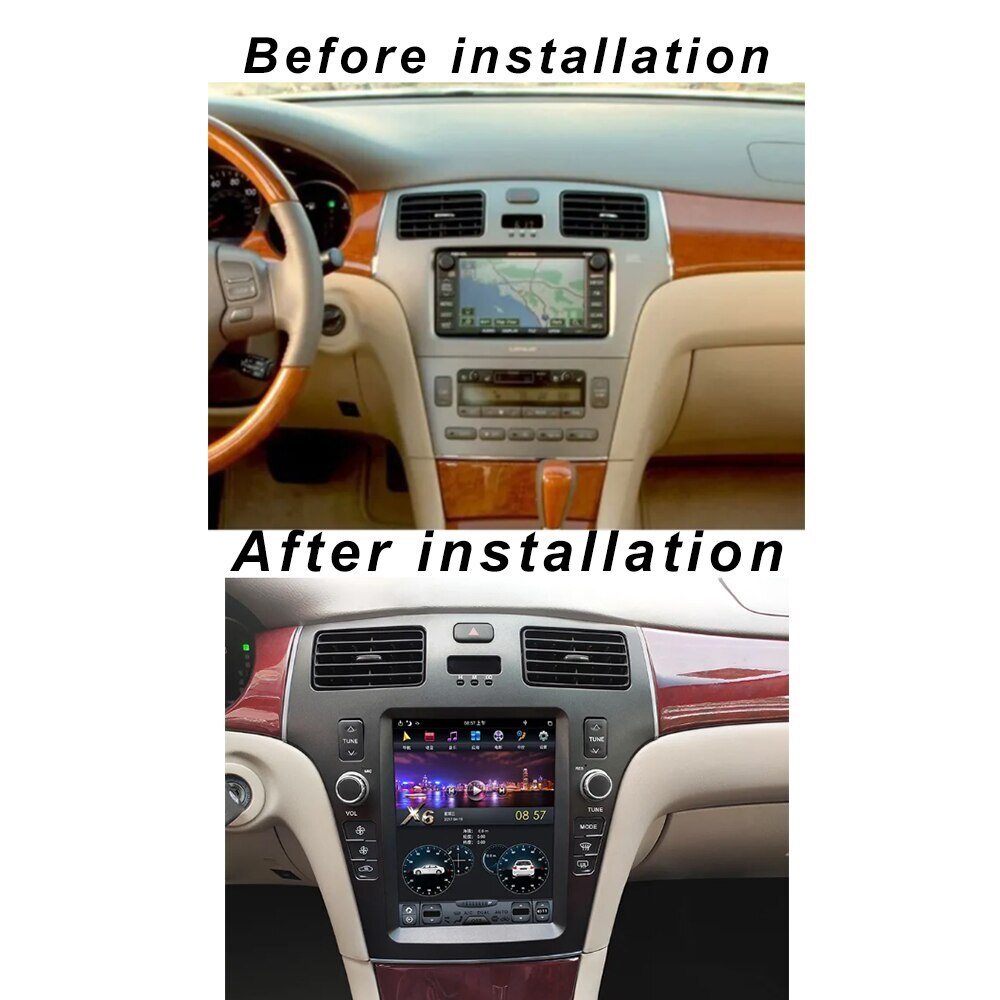 10.4″ Android Navigation Car GPS For Lexus ES300 ES300 ES330 XV30 ES330