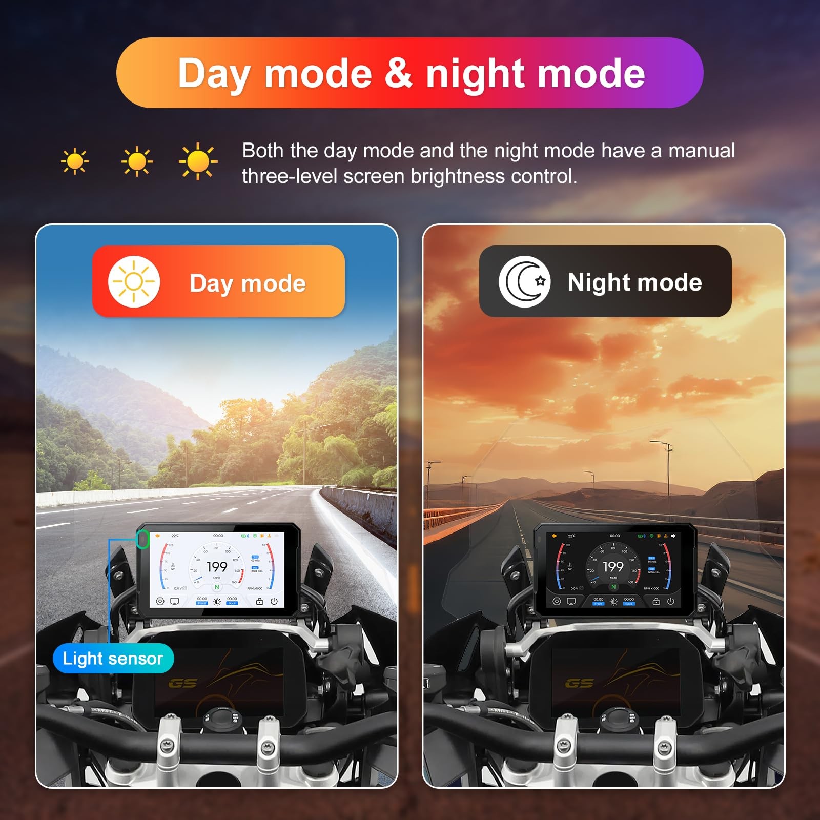 7″ Motorcycle CarPlay Fit for BMW, IP67 Waterproof Touchscreen, Portable Carp…